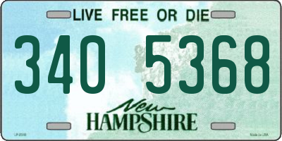 NH license plate 3405368