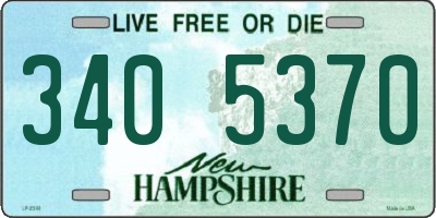 NH license plate 3405370