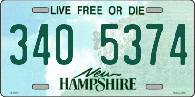 NH license plate 3405374
