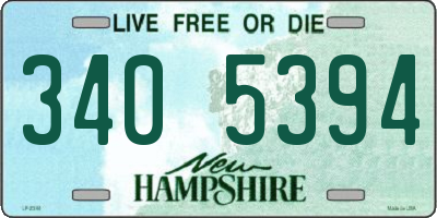 NH license plate 3405394