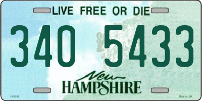 NH license plate 3405433