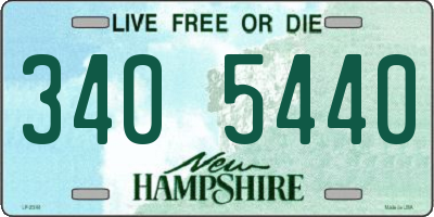 NH license plate 3405440