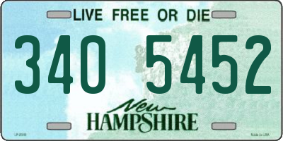 NH license plate 3405452