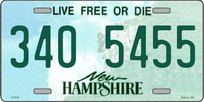 NH license plate 3405455