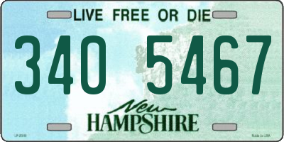 NH license plate 3405467