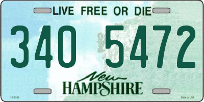 NH license plate 3405472