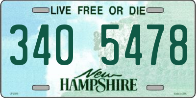NH license plate 3405478