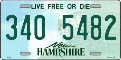 NH license plate 3405482