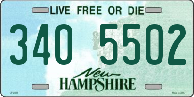 NH license plate 3405502