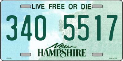 NH license plate 3405517