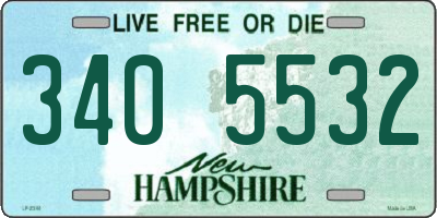 NH license plate 3405532