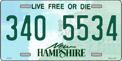 NH license plate 3405534