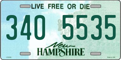 NH license plate 3405535