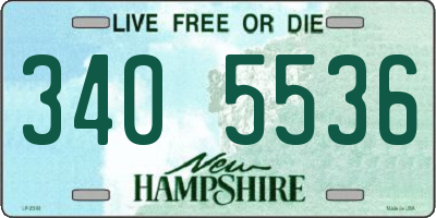 NH license plate 3405536