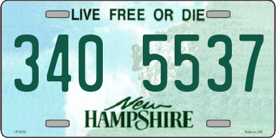 NH license plate 3405537