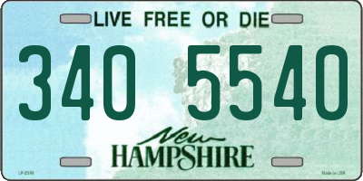 NH license plate 3405540