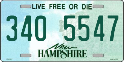 NH license plate 3405547