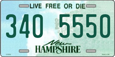 NH license plate 3405550
