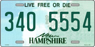 NH license plate 3405554