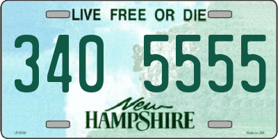 NH license plate 3405555