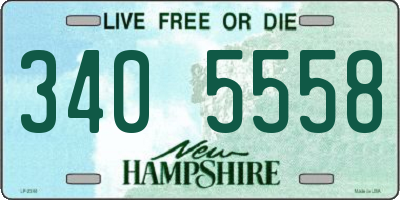 NH license plate 3405558