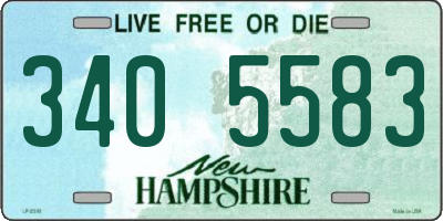 NH license plate 3405583