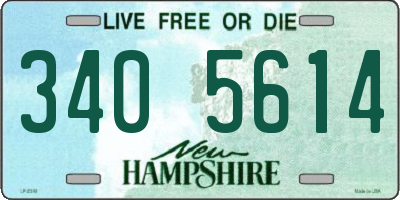 NH license plate 3405614