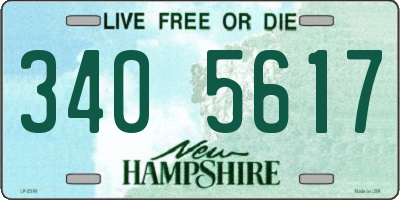 NH license plate 3405617