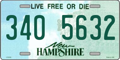 NH license plate 3405632
