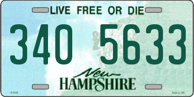 NH license plate 3405633