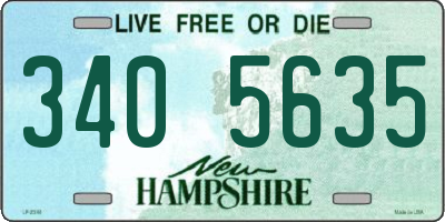 NH license plate 3405635