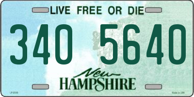 NH license plate 3405640