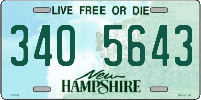 NH license plate 3405643