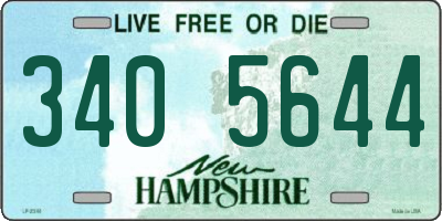 NH license plate 3405644