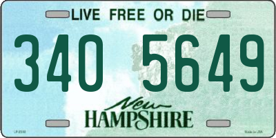 NH license plate 3405649