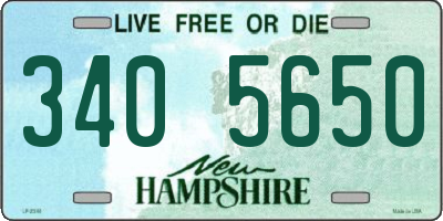 NH license plate 3405650