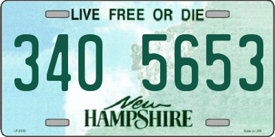 NH license plate 3405653