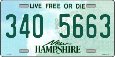 NH license plate 3405663