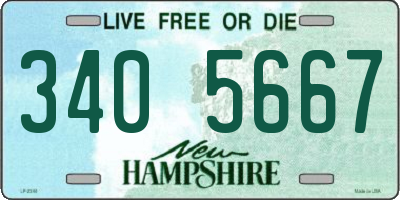 NH license plate 3405667