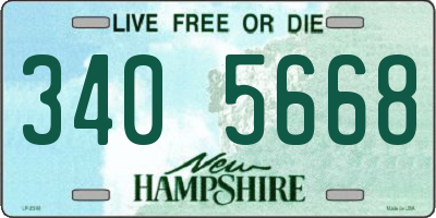 NH license plate 3405668