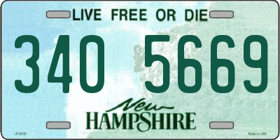 NH license plate 3405669
