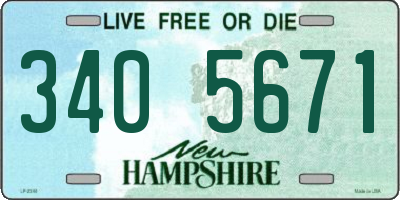 NH license plate 3405671
