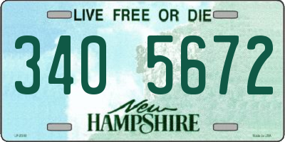 NH license plate 3405672