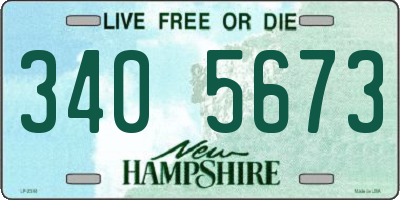 NH license plate 3405673