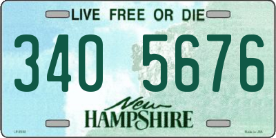 NH license plate 3405676