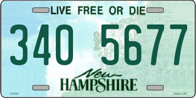 NH license plate 3405677