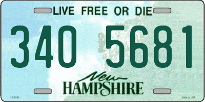 NH license plate 3405681