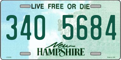 NH license plate 3405684