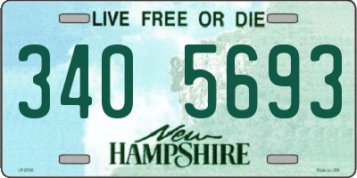 NH license plate 3405693
