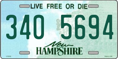NH license plate 3405694